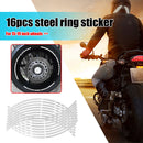 16pcs 18 inch Reflective Car Motorcycle Wheel Rim Stripe Stickers (White) Newly