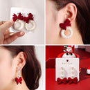A Pair Girl  ? Flocking Wedding Party Eardrop Fashion Jewelry Ear Decor Earrings