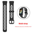 TPU Band for Huawei Band 7 Wristbands Smart Bracelet Strap (Black Grey)