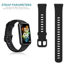 Silicone Strap for Huawei Band 7 Watch Bracelet Wrist Watchband (Black)