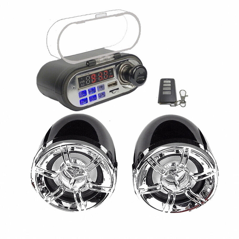HY-007 Motorcycle Bluetooth Speaker Audio System with Mic TF Radio USB Char