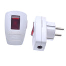 Plug 2Pin With ON-OFF Receptacle Connector Plug Adapter Power Swtich Power Plug