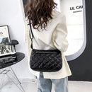 Women Fashion Nylon Embroidery Thread Crossbody Bag Winter Solid Color Handbag