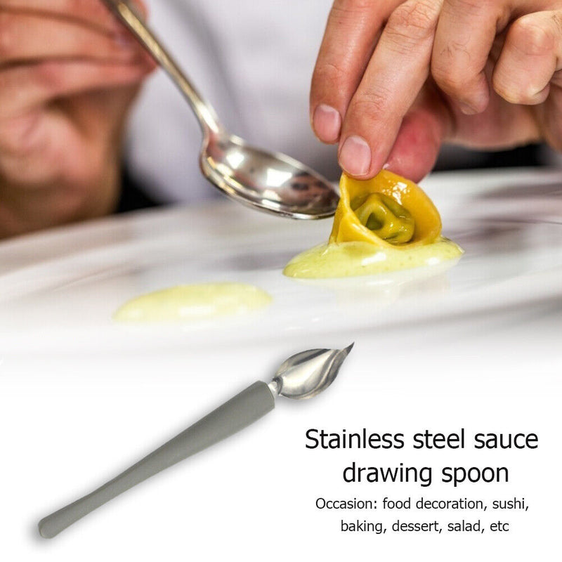 Western Baking Dessert Decor Stainless Steel Chef Pencil Sauce Painting Spoon