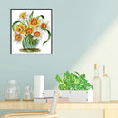 Partial Embroidery DIY 14CT Stamped Canvas Cross Stitch Lily 4 Home Craft Kit