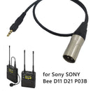 3.5mm Audio Plug XLR 3 Pin for Sony UWP D11 D21 P03B Microphone Sound Recording