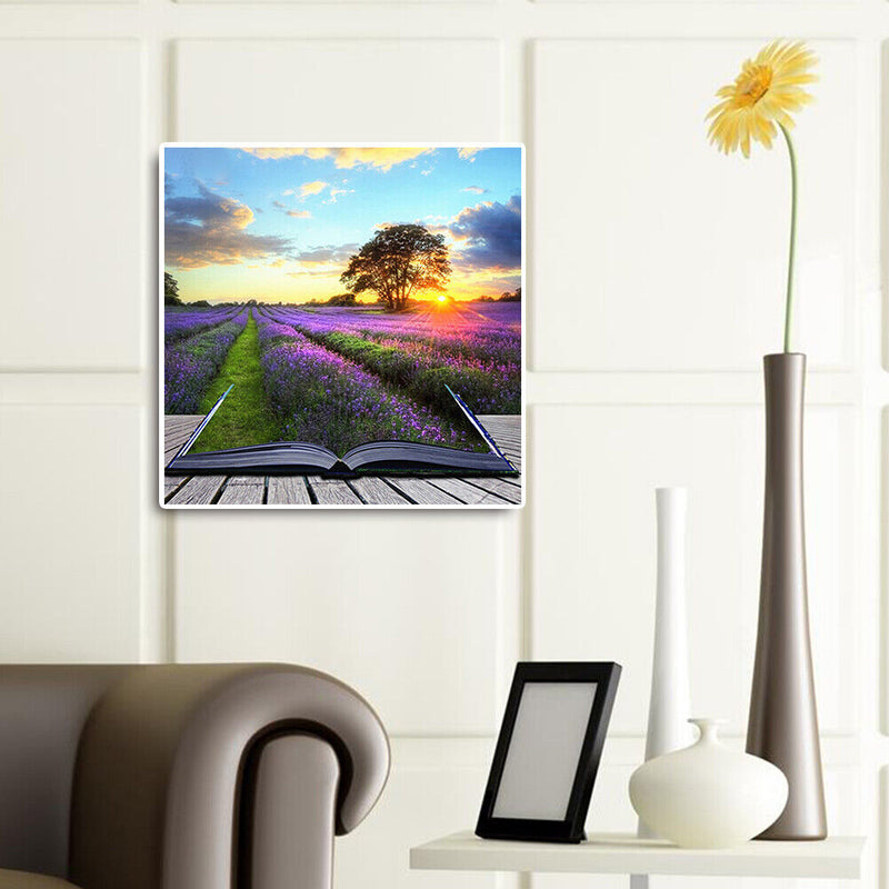 Sunrise Flower Sea Full Round Drill Mosaic Art Picture 5D Diamond Painting