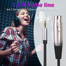 XLR 3pin Female to 3.5mm TRS 1/8inch Male Stereo Audio Adapter Cable Extension