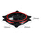 120mm PC Case Fan Halo Triple-Ring Chassis Cooling Fan for Desktop (Red) Newly