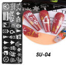 Leaf Nail Art Stamp Stencils Stamping Plates Abstract Nail Templates Flowers