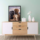 5D DIY Diamond Painting Full Round Drill Three Dogs Wall Decor Rhinestone Art