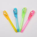 Drawing Waterproof Purple Invisible Ink Pen 2 In 1 UV Light Painting Marker