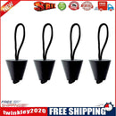 4x Kayak Canoe Boat Scupper Plugs Marine Dinghy Drain Holes Stopper (Black)