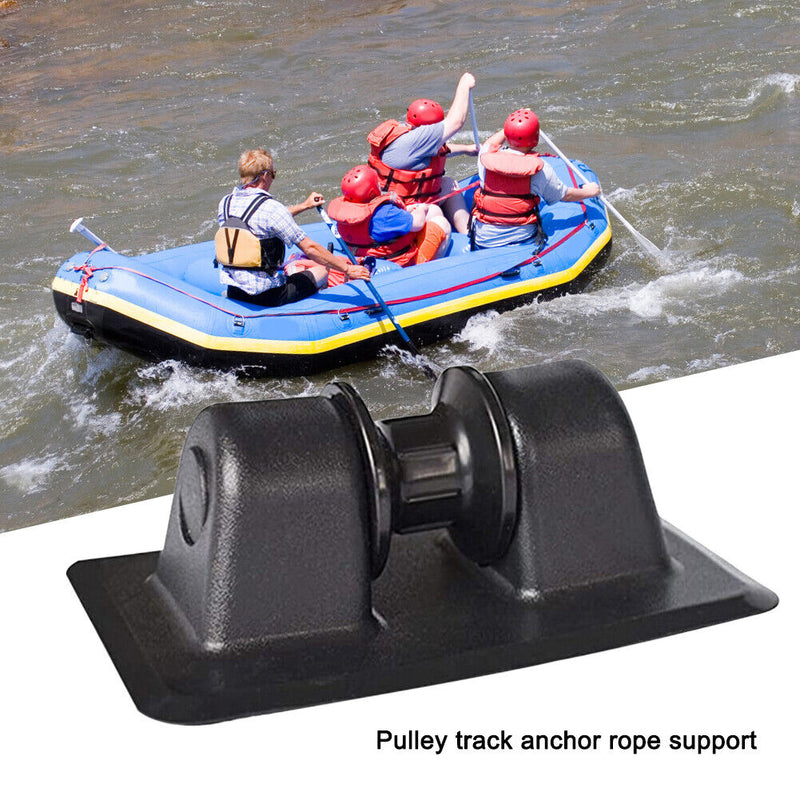 Kayak Pulley Track Rope Holder Tie off Patch Wheel Inflatable Boat Row Roller