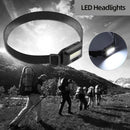 3 Modes Strong LED COB Headlight Outdoor Camping Mini Flashlight (Black)