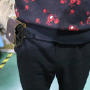 Outdoor Leather Canvas Bushcraft Bag Camp Foraging Pouch with Belt (Black) Newly