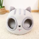 Pet Nest Kennel Semi-closed Kitty Shaped Home Small Cat Dog Sleep Rest (L) Newly