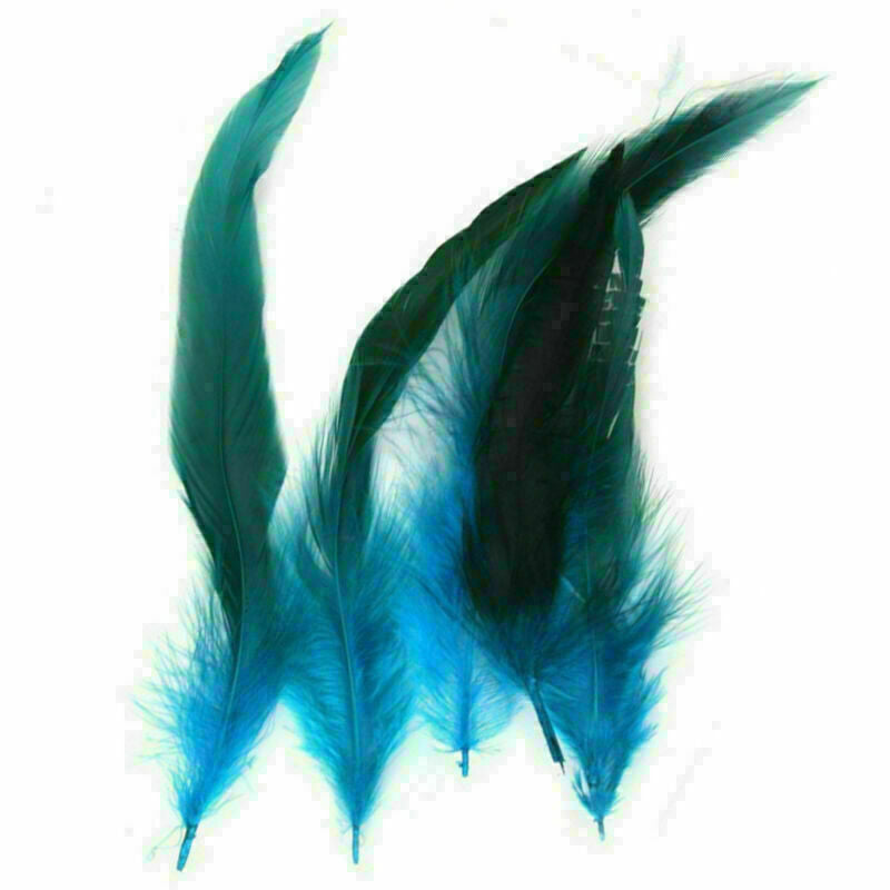 50pcs Sewing Craft Rooster Tail Feathers 4.72-7.08 Beautiful Q7L1 Blue P0K9 C2L0