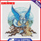 14CT Counted Full Cross Stitch DIY Cartoon Dragon Hand Paint Room Decor 40x40cm
