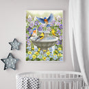 5D DIY Full Drill Diamond Painting Discussion Birds Embroidery Craft Needlework