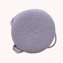 #A Korean Kids Baby Girls Shoulder Bags Straw Woven Round Lovely Summer Holida