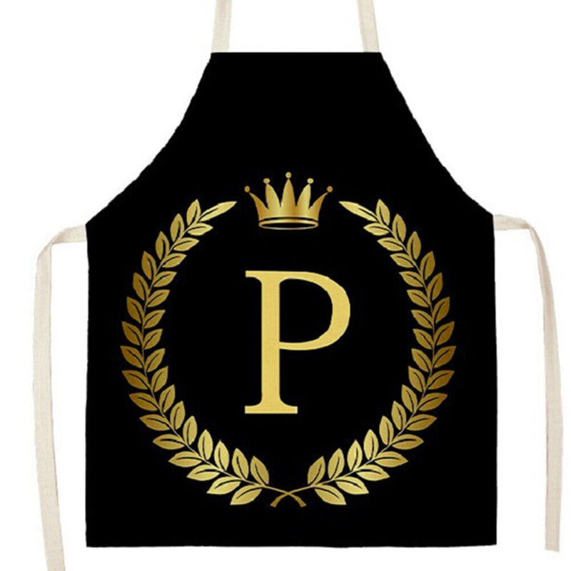 Letter P Aprons Household Cooking Cuisine Chef Dinner Apron Bib Anti Oil Splash
