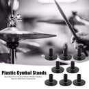8pcs Drum Cymbal Sleeves Set Plastic Cymbal Stands with Black Flange Base Newly