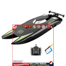 25km/h RC Boat 2.4GHz High Speed 4CH Remote Control Racing Ship (Black A) Newly