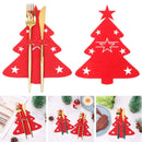 Christmas Tree Cutlery Holder Cutlery Bag Tableware Organize Fork Holder