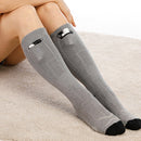 2pcs Adjustable Winter Electric Heating Socks Foot Warmer Stockings (Grey)