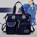 Women Travel Waterproof Nylon Shoulder Mummy Messenger Handbags (Dark Blue