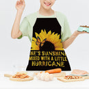 Linen Sunflower Print Aprons Unisex Household Cooking Tool Cleaning Accessories