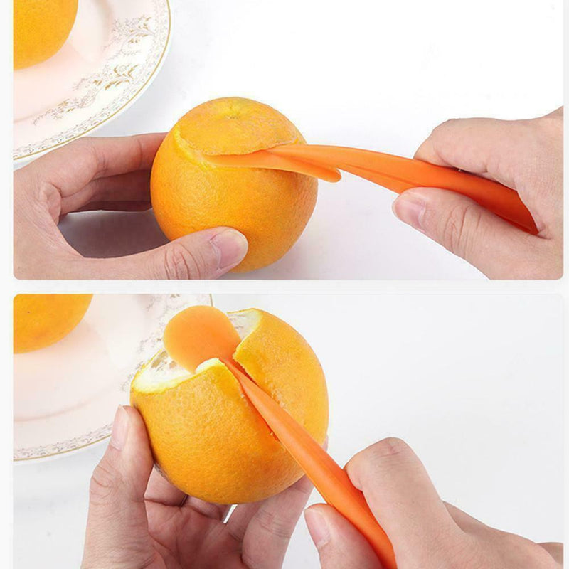 Easy Manual Fruit Citrus Oranges Peeler Slicer Cutter Tools Plastic Kitchen K5P6