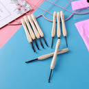 9pcs Wooden Crochet Hooks Knitting Needles Set 2-6mm Crochet Sewing Craft Newly