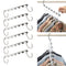18pcs Stainless Iron Closet Hook Cloth Hanger Wardrobe OrganizerSpace Saver