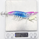 Luminous Wood Shrimp Bait Squid Hook Jig Sea Cuttlefish Lures (Purple Blue)