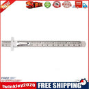 0-150mm Stainless Steel Ruler w/Removable Clip Portable Length Depth Rulers