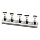 Magnetic Nail Holder Acrylic Crystal Shelf Training Display Stand (White