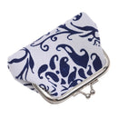 Purse Canvas Bag Buckle Coin Purse Women Purse Floral Design Mini Wall Bag