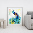 Peacock Oil Paint By Numbers Set Canvas Drawing DIY Coloring Picture Kits