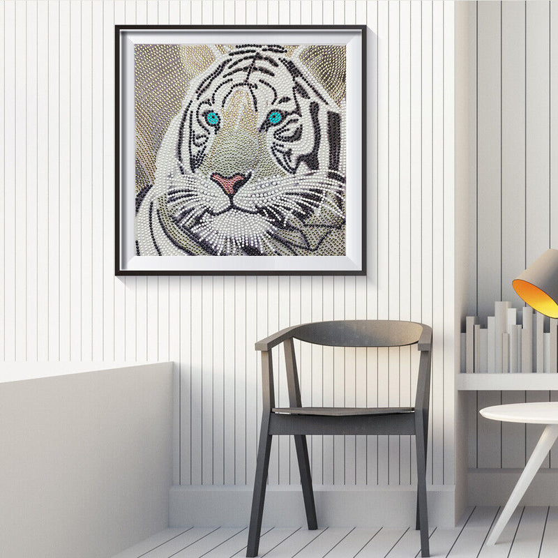 5D DIY Diamond Painting Tiger Special Shaped Full Drill Mosaic Art Picture