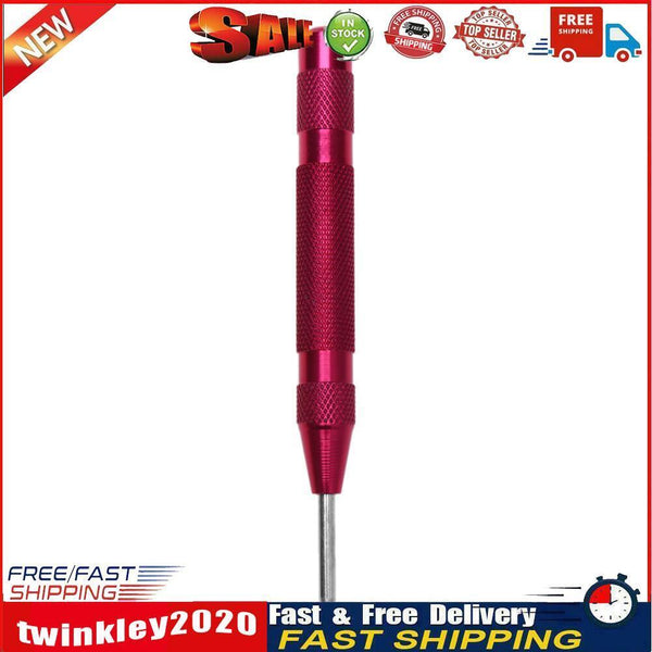 Automatic Centre Punch Steel Spring Loaded Marking Holes Hand Tool(Red) Newly