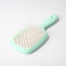 Wide Teeth Air Cushion Comb Scalp Massage Salon Hair Brush (Green white)
