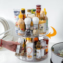 2 Tier Lazy Susan Turntable Food Storage Container For Kitchen Cabinets Pantry