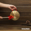 15.5cm Hand Gong Brass Copper Cymbals with Stick Traditional Chinese Folk Music