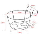 Steel Home Decor Planter Pot Stand Balcony Hanging Flower Pot Rack Guardrail