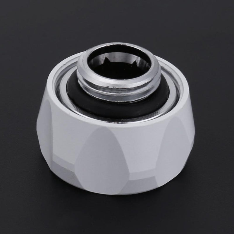 G1/4 Thread Quick Fixing Hard Tube Connector for PC Water Cooling(White)