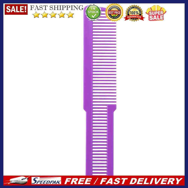 Hairdressing Carbon Anti-static Comb Wide Tooth Hair Clipper Comb (Purple)