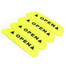 4pcs/set Car OPEN Reflective Tapes Warning Mark Reflective Open Notice Outdoor