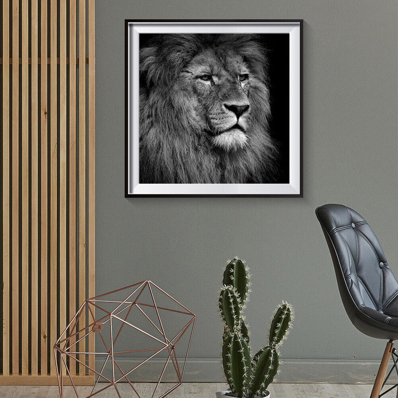 5D DIY Lion Full Round Drill Diamond Painting Artwork Handicraft Picture Newly